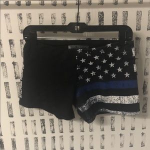 Born primitive Thin blue line shorts